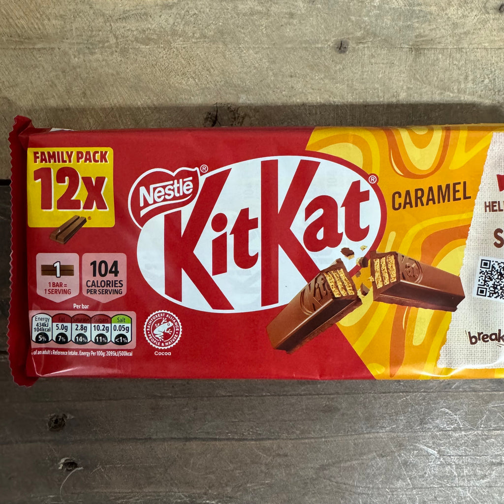 12x KitKat 2 Finger Caramel Chocolate Bars (1 Pack of 12x20.7g) & Low ...