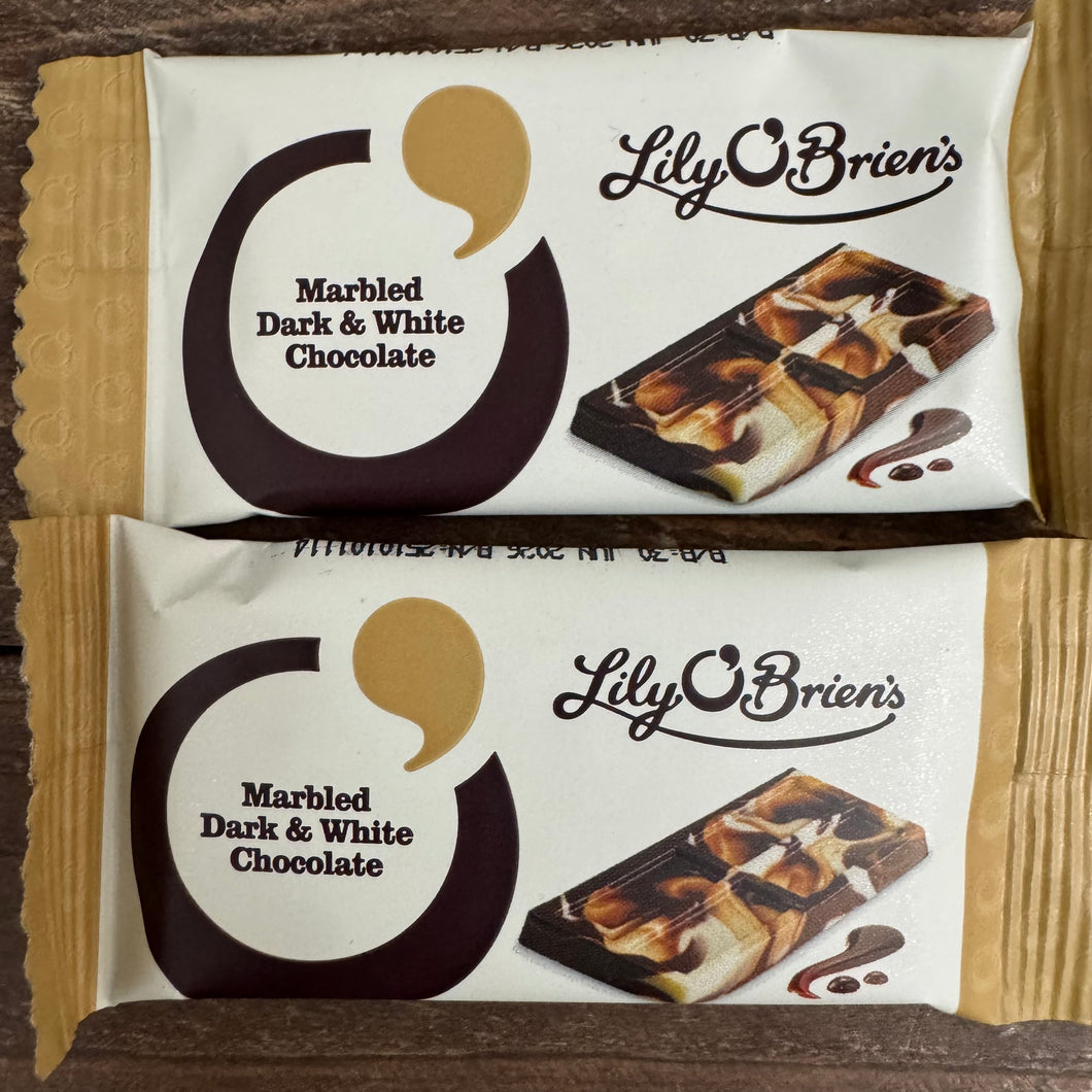 lily white chocolate 12x Lily O'Brien's Marble Dark & White Chocolate Bars (12x14g)