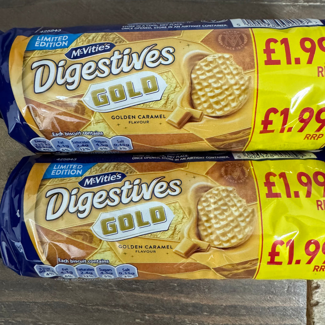 McVities Digestives Gold Golden Caramel Biscuits