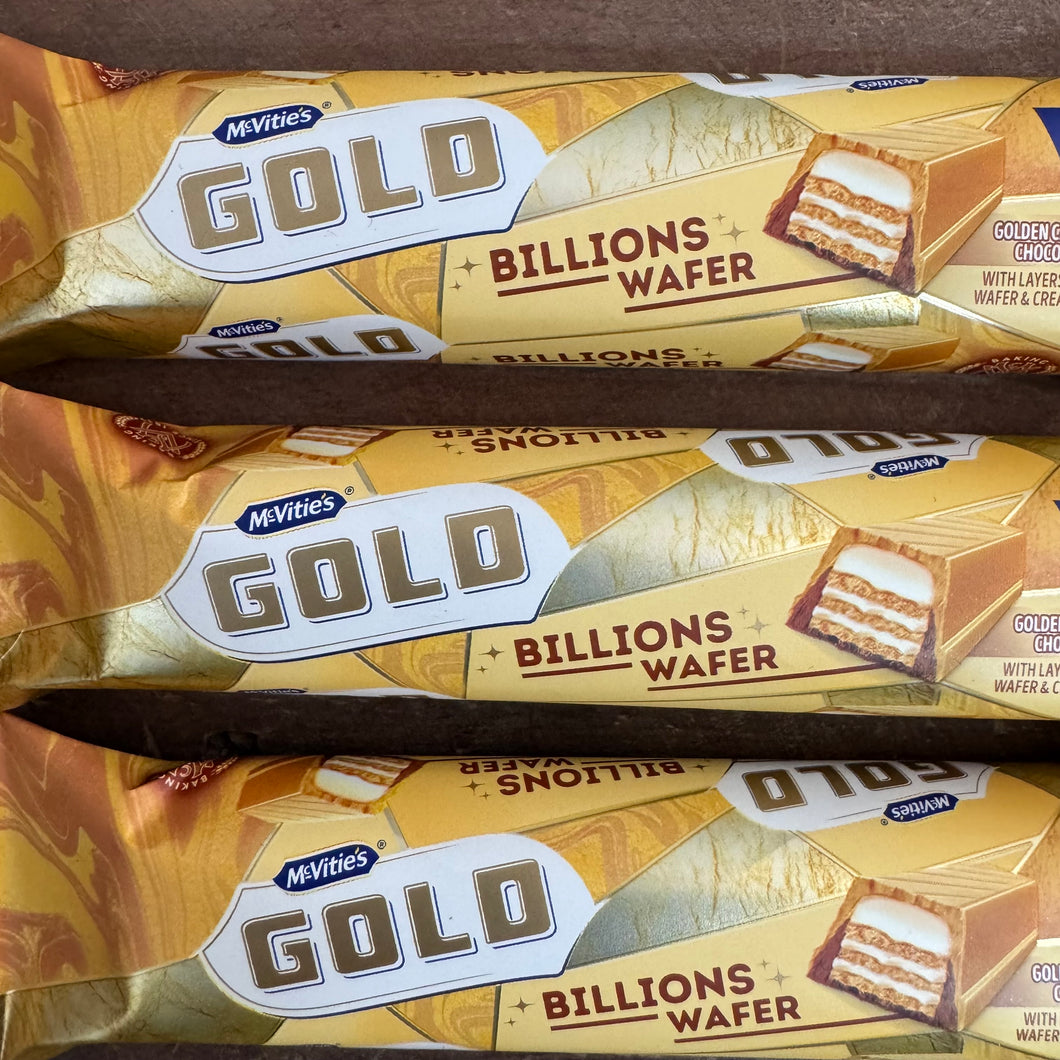 McVitie's Gold Billions Golden Caramel Chocolate Wafer Bars