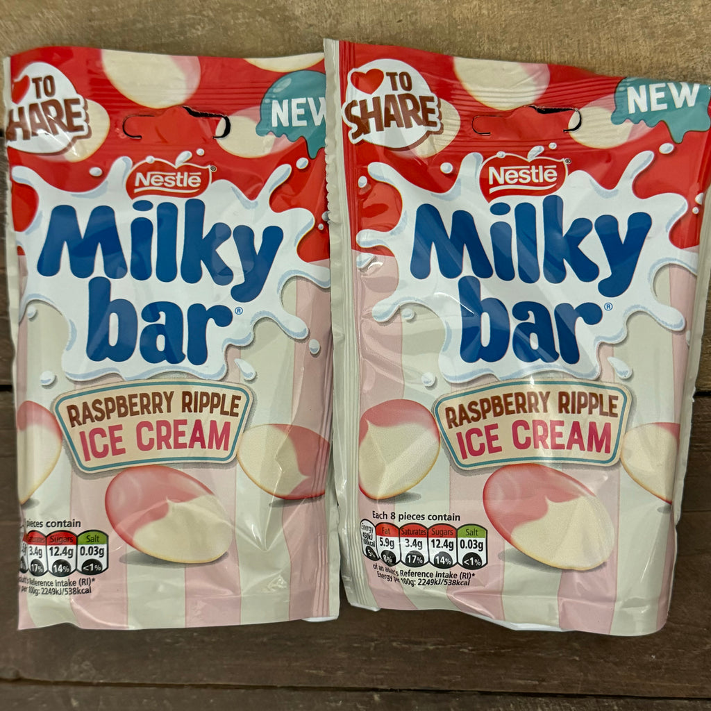 3x Milkybar Raspberry Ripple Ice Cream Giant White Chocolate Buttons B ...