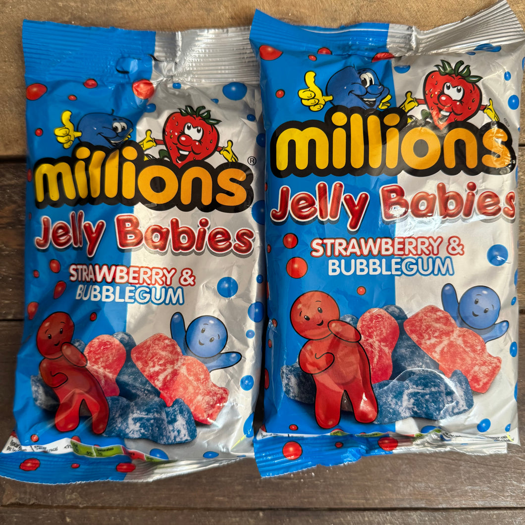 Millions Strawberry & Bubblegum Jelly Babies