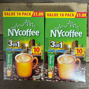 NYCoffee 3in1 Irish Instant Coffee Sachets
