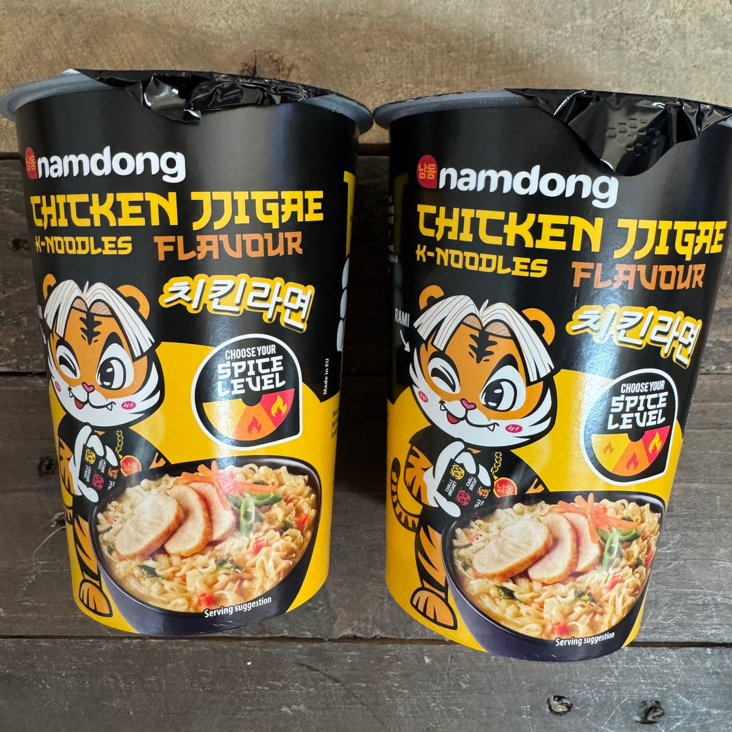 2x Namdong Chicken Jjigae Instant Noodle Pots (2x84g) & Low Price Foods Ltd