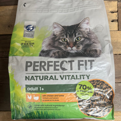 Perfect Fit Natural Vitality Adult Complete Dry Cat Food Chicken & Turkey