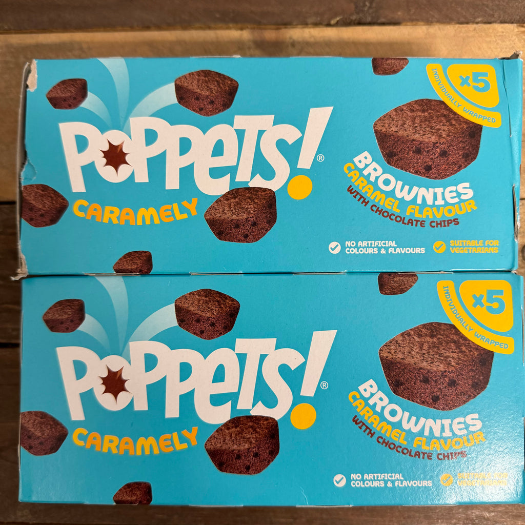 10x Poppets Caramely Brownies (2 Boxes of 5x25g) & Low Price Foods Ltd