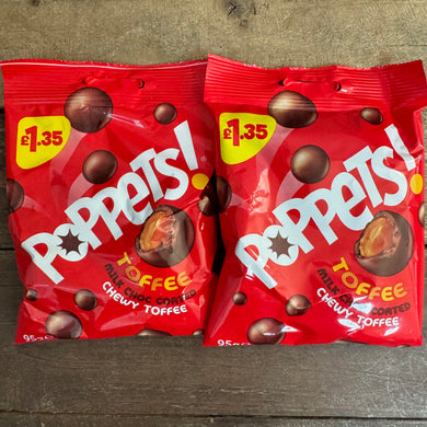 Poppets Milk Chocolate Coated Chewy Toffee