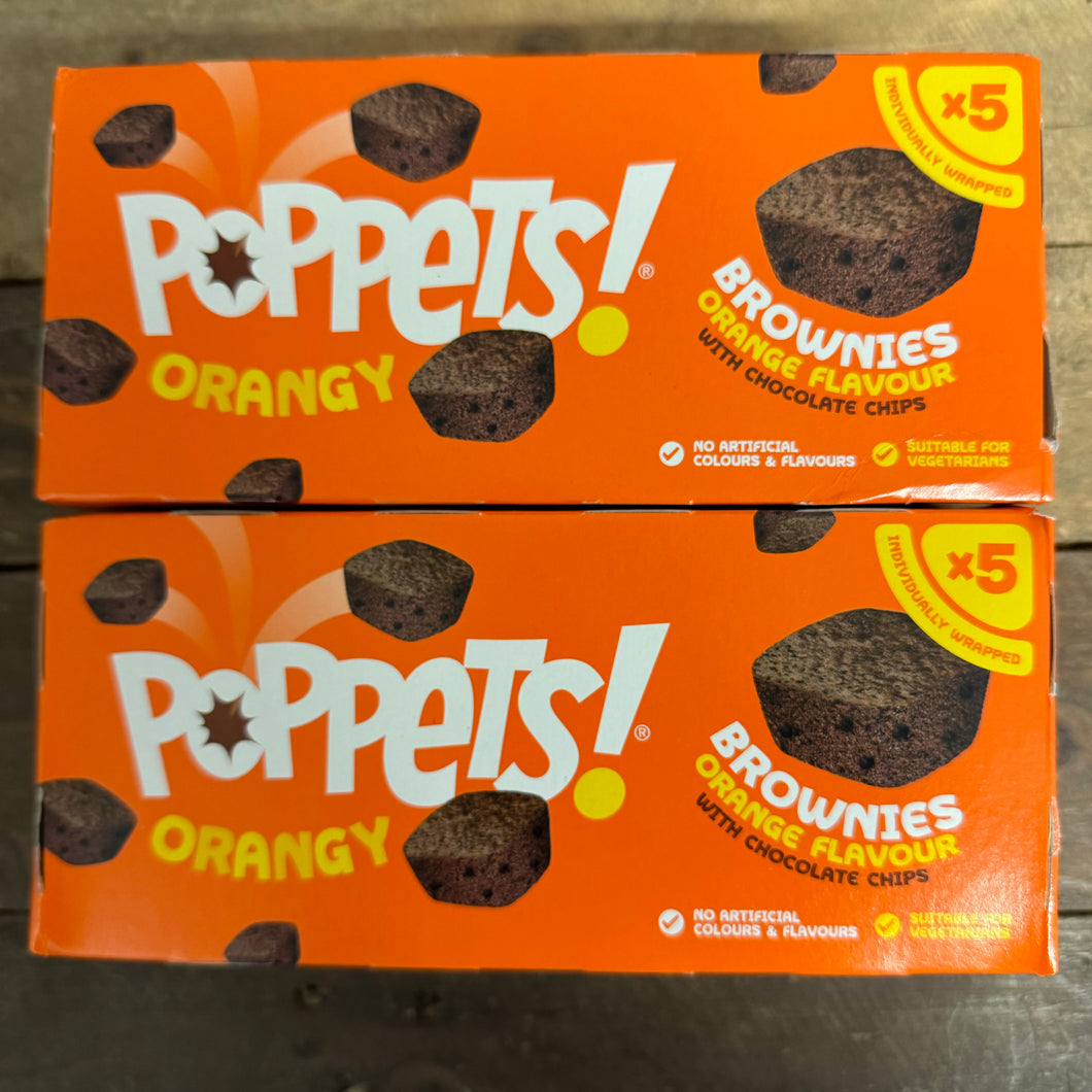 Poffets Rojas 10x Poppets Orangy Brownies (2 Boxes of 5x25g) & Low Price Foods Ltd