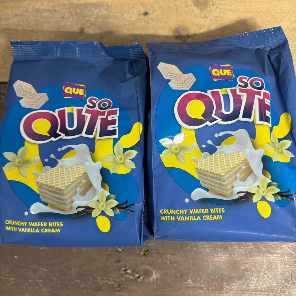 2x Que So Qute Vanilla Cream Wafer Bites Bags (2x200g) & Low Price ...