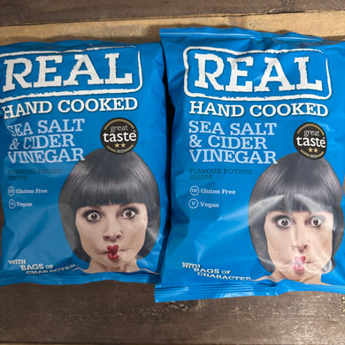 REAL Handcooked Sea Salt & Malt Vinegar Crisps