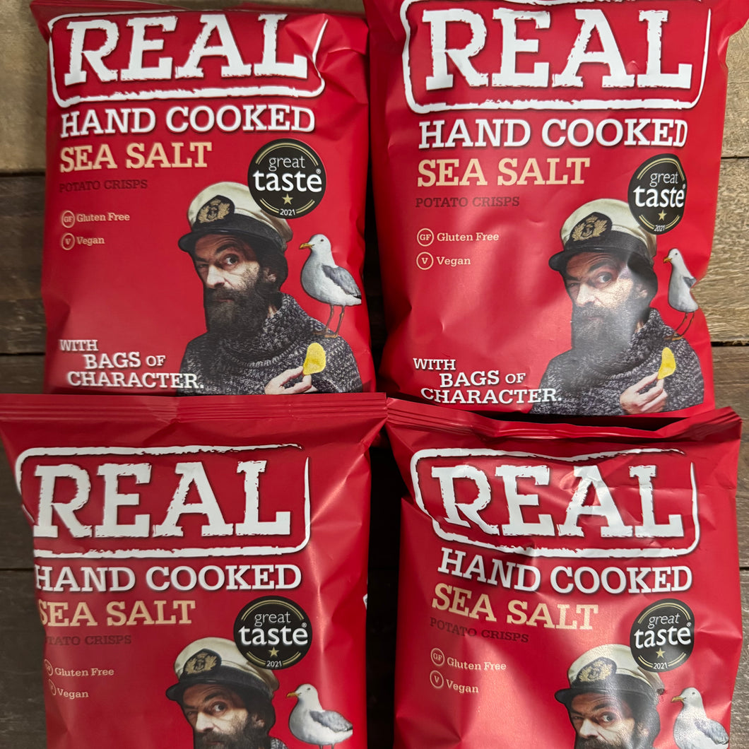 Real Hand Cooked Sea Salt Crisps