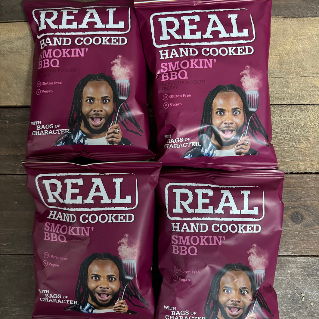 Real Hand Cooked Smokin BBQ Crisps