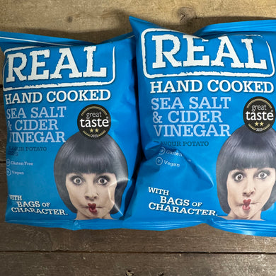 Real Hand Cooked Sea Salt & Cider Vinegar Crisps