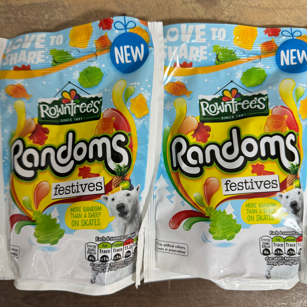 3x Rowntree's Randoms Festives Sweets Sharing Bags (3x130g) & Low Price ...