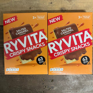 Ryvita Salted Caramel Flavour Milk Chocolate Crispy Snacks
