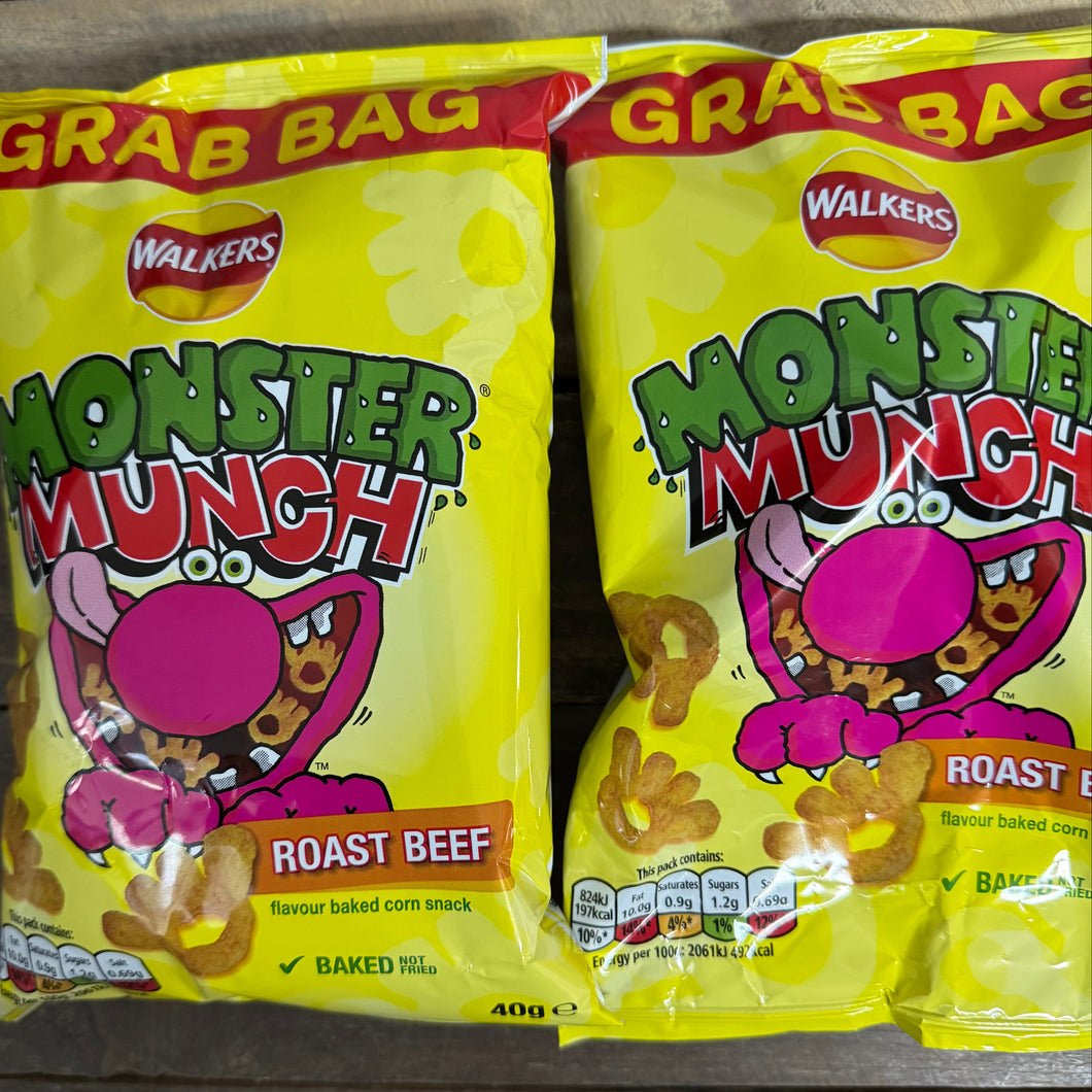 Walkers Monster Munch Roast Beef Snacks