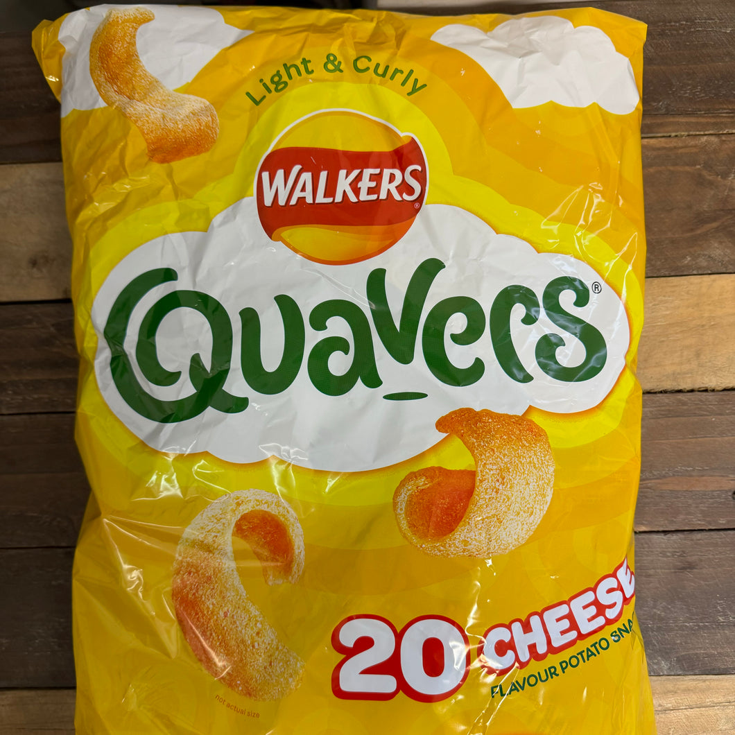Quavers 20x Walkers Quavers Cheese Snacks Bags (1 Pack of 20x16g) & Low Price ...