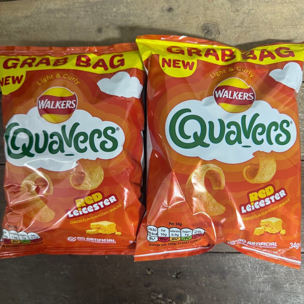 Walkers Quavers Red Leicester Crisps Grab Bag
