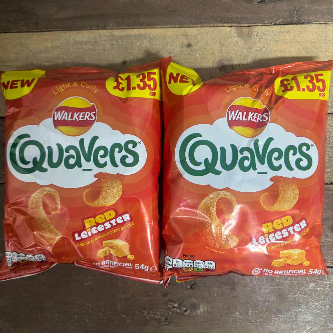 3x Walkers Quavers Red Leicester Crisps Share Bags (3x54g) & Low Price ...