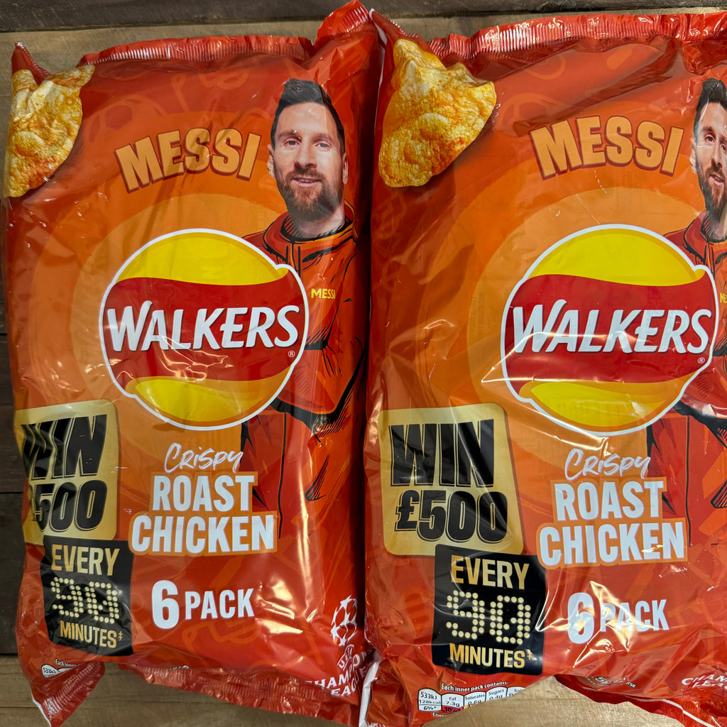 12x Walkers Roast Chicken Crisps (2 Packs of 6x25g) & Low Price Foods Ltd