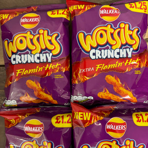 Walkers Wotsits Crunchy Extra Flamin' Hot Share Bags