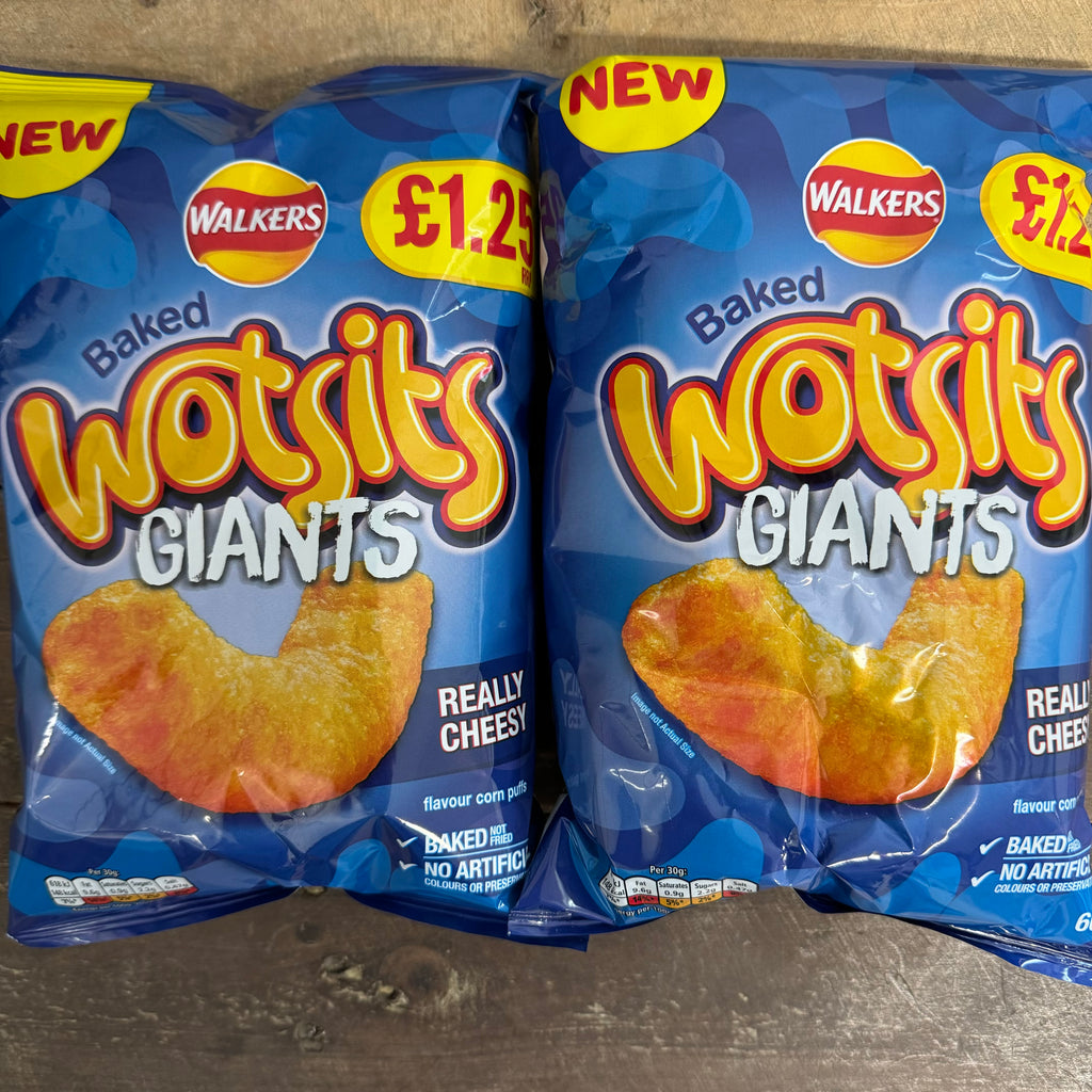 6x Walkers Wotsits Giants Really Cheesy Share Bags (6x60g) & Low Price ...
