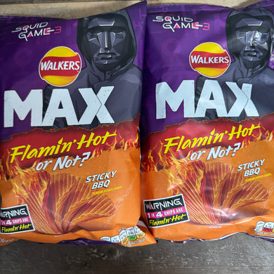 Walkers Max Flamin Hot or Not Sticky BBQ Crisps