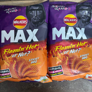 Walkers Max Flamin Hot or Not Sticky BBQ Crisps
