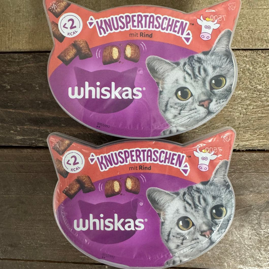 Whiskas Temptations Cat Treats Tubs with Beef