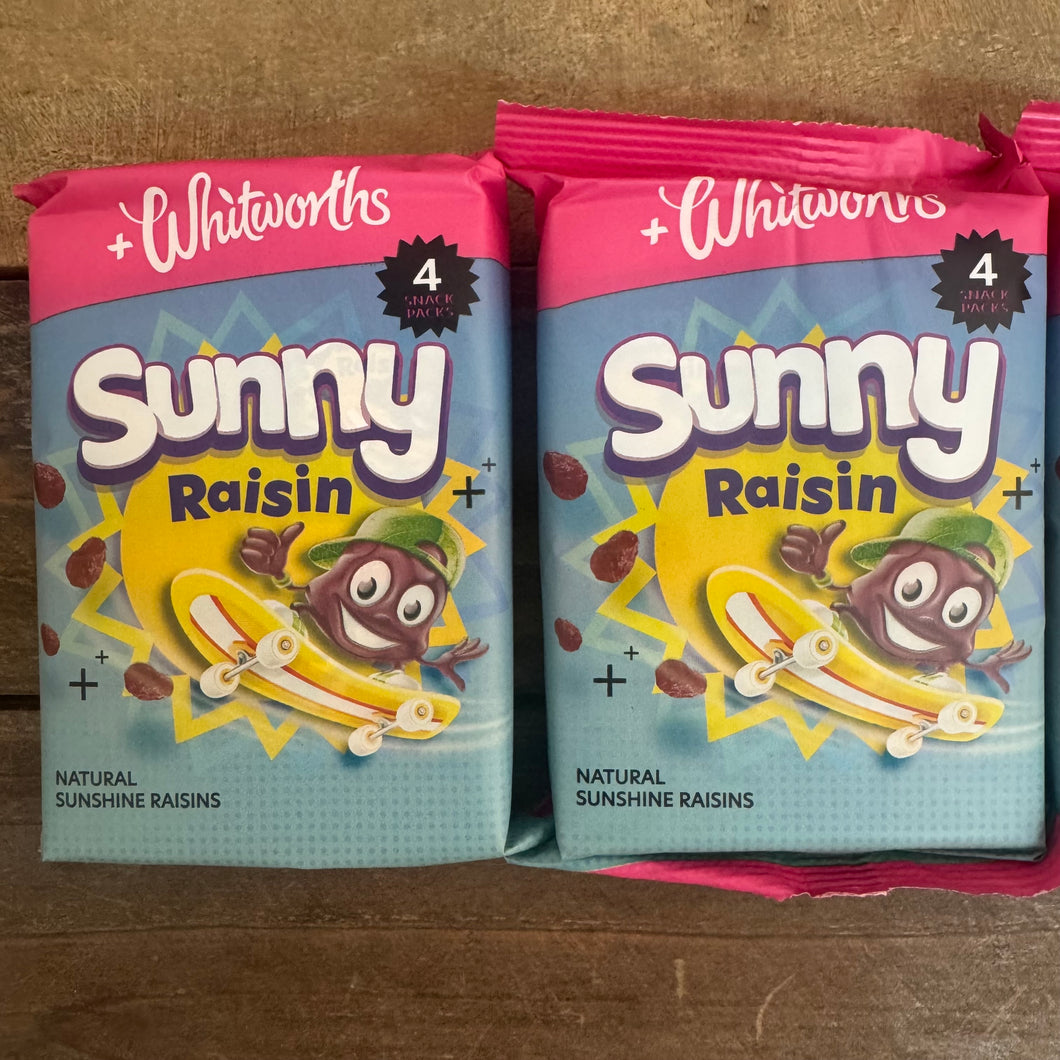 24x Whitworths Sunny Raisins Kids Snack Bags (6 Packs of 4x14g) & Low ...
