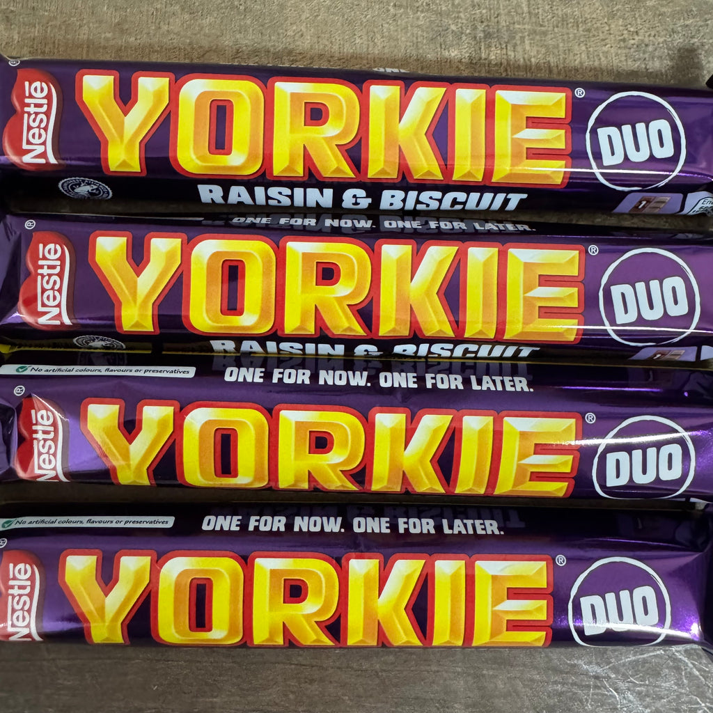 6x Yorkie Duo Raisin & Biscuit Chocolate Bars (6x66g) & Low Price Foods Ltd
