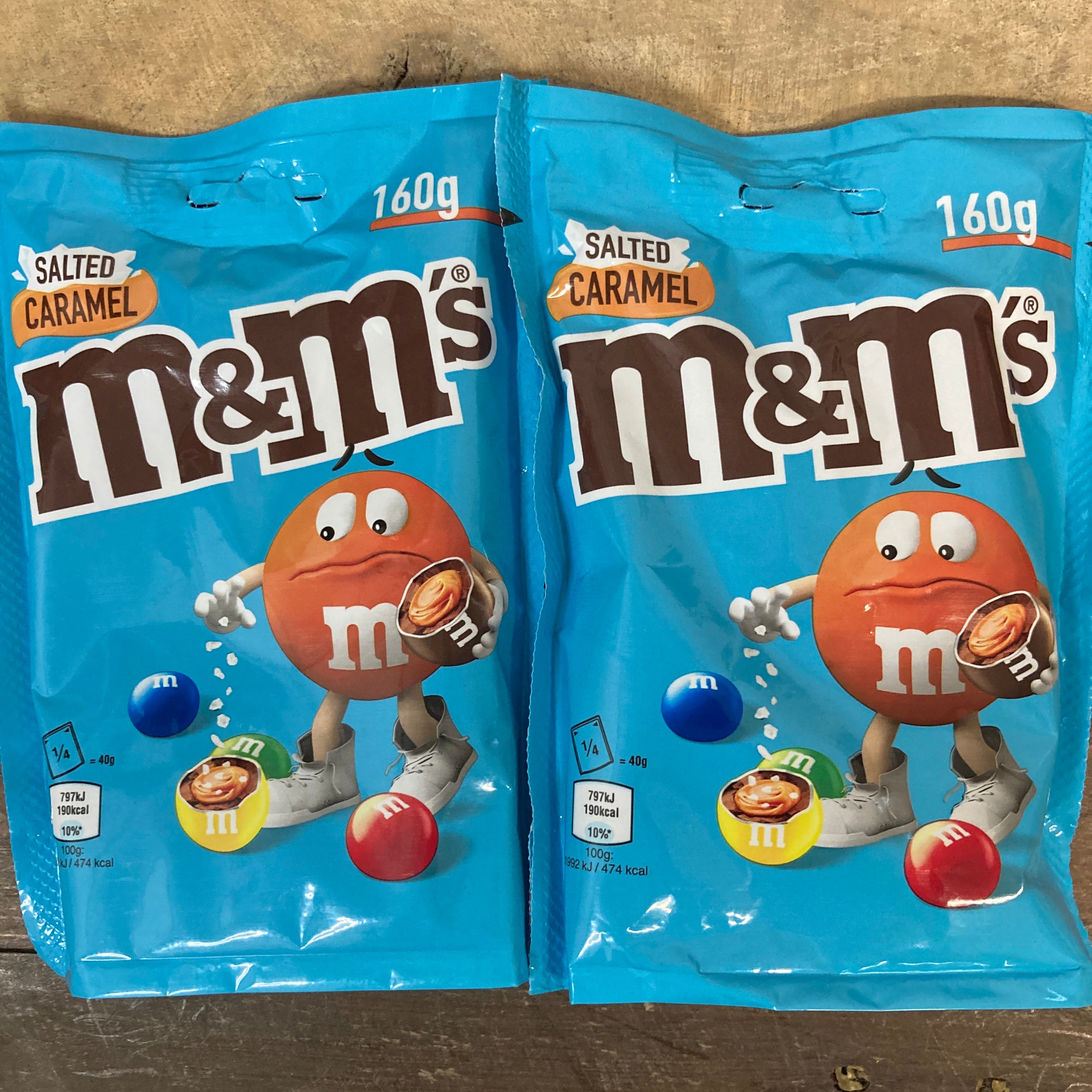 2x M&M's Salted Caramel Milk Chocolate Share Bags (2x160g)