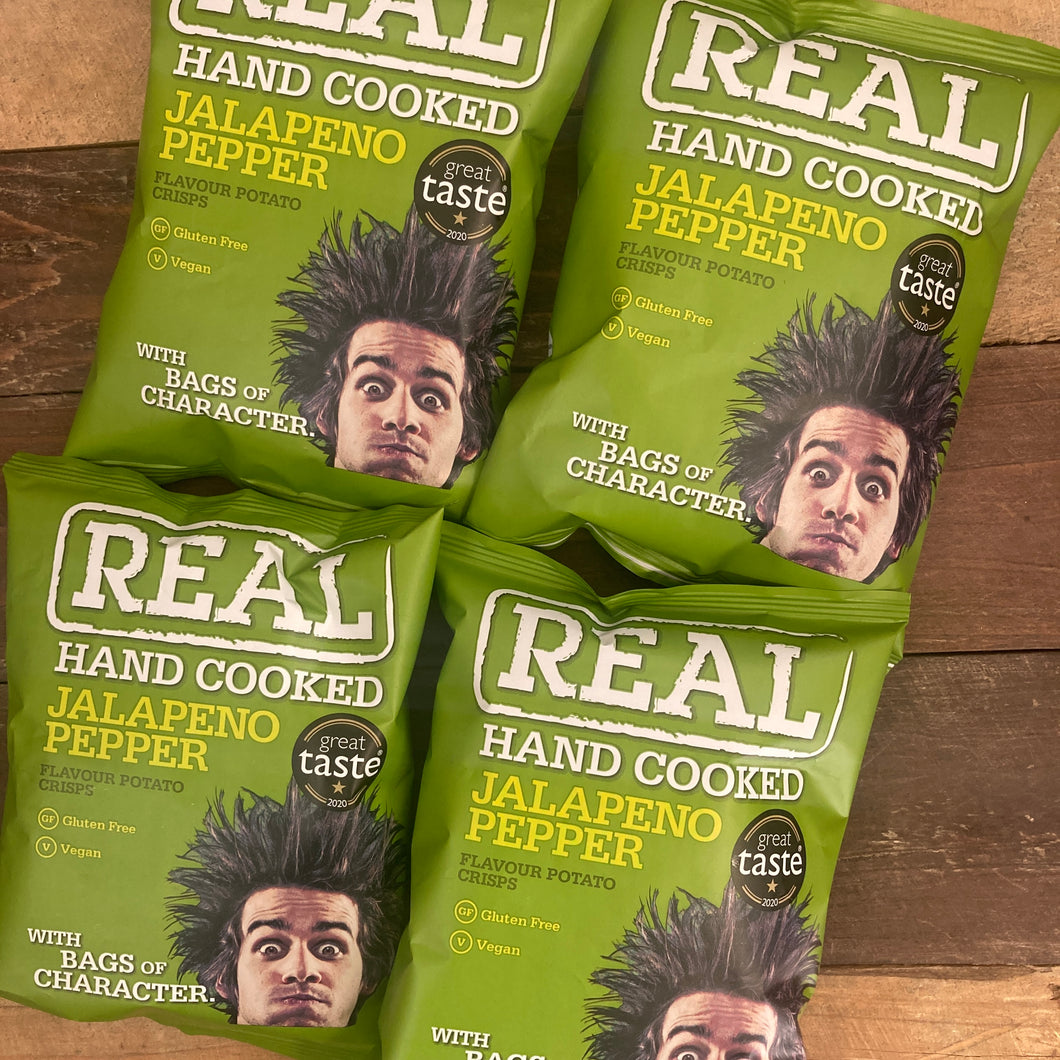 Real Hand Cooked Jalapeno Pepper Flavour Potato Crisps