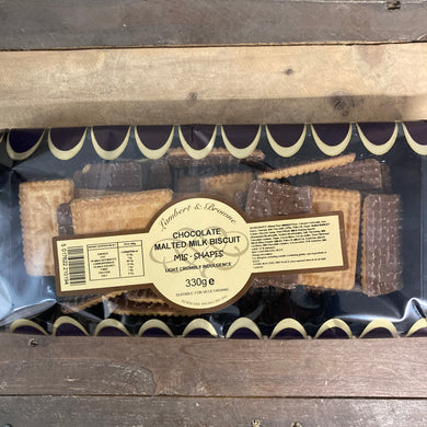 Products 330g Milk Chocolate Malted Milk Biscuits (Mis-Shapes & Broken)
