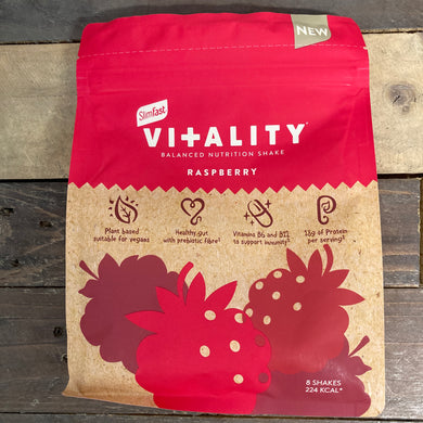 SlimFast Vitality Raspberry Shake Powder Packs
