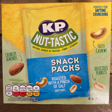 12x KP Nut-Tastic Roasted with Pinch of Salt Nut Mix Bags (3 Packs of 4x30g)
