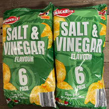 12x Snackrite Salt & Vinegar Crisps Bags (2 Packs of 6x25g)