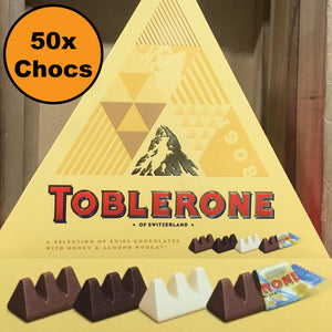 50x Mini Toblerone Chocolates (2 Gift Boxes of 25x8g)