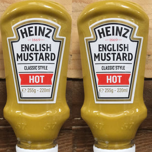 2x Heinz English Mustard Classic Style Hot (2x220ml)