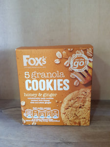 12x Boxes of Fox's 5x Granola Cookies Honey & Ginger 110g