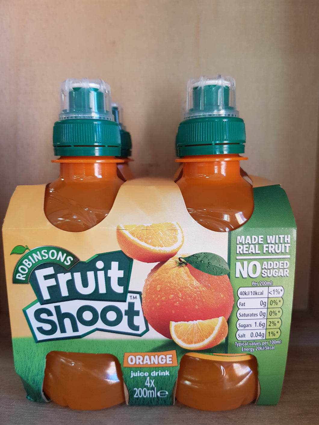 Robinsons Fruit Shoot Orange No Added Sugar 4 x 200ml