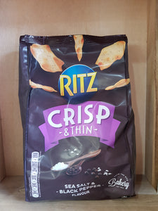 Ritz Crisp & Thin Sea Salt & Black Pepper Flavour Potato Thins 100g
