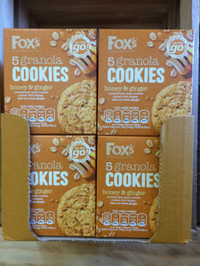 12x Boxes of Fox's 5x Granola Cookies Honey & Ginger 110g