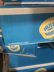 32x Hula Hoops Salt & Vinegar Box (32x34g Handy Pack)
