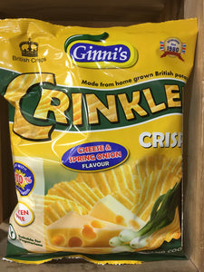 Ginni's Crinkle Crisps Cheese & Spring Onion Flavour 100g