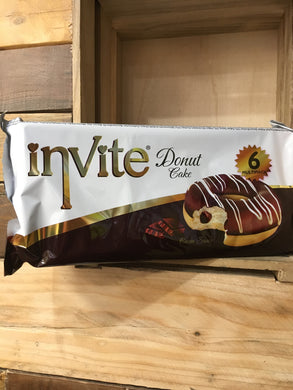 Invite Chocolate Filled Donut Cake 6 pack 200g