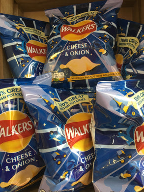 6x Walkers Cheese & Onion Crisps (6x25g)