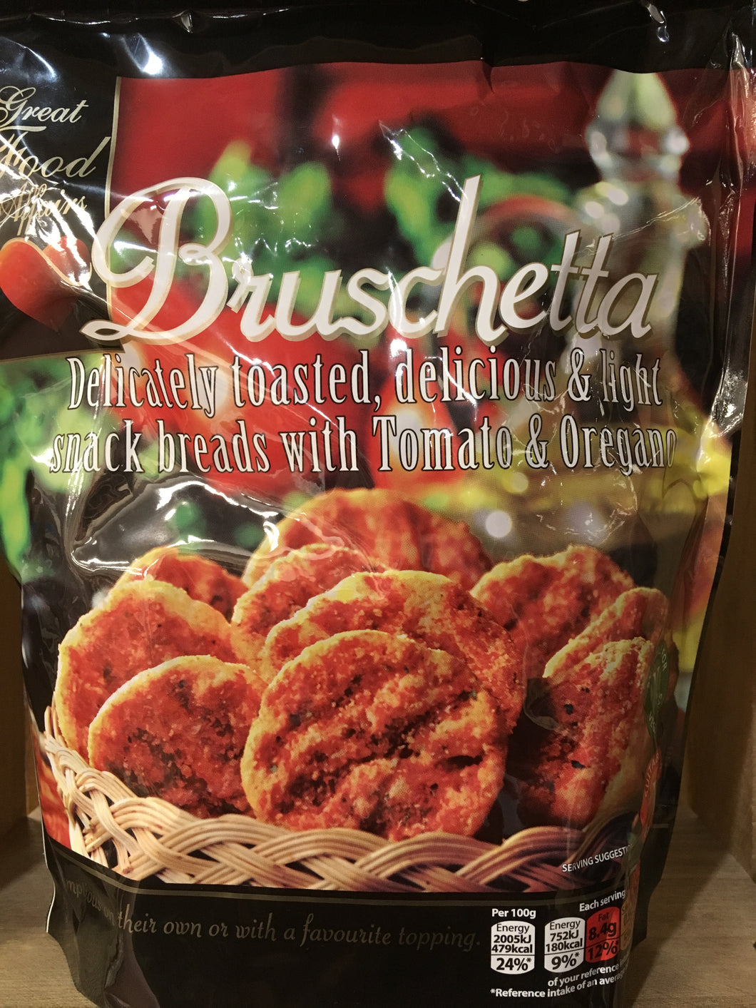 Great Food Affairs Bruschetta Bread with Tomato & Oregano 150g