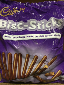1Kg Cadbury Bisc-Sticks Milk Chocolate Mis-Shape Fingers (3x350g)