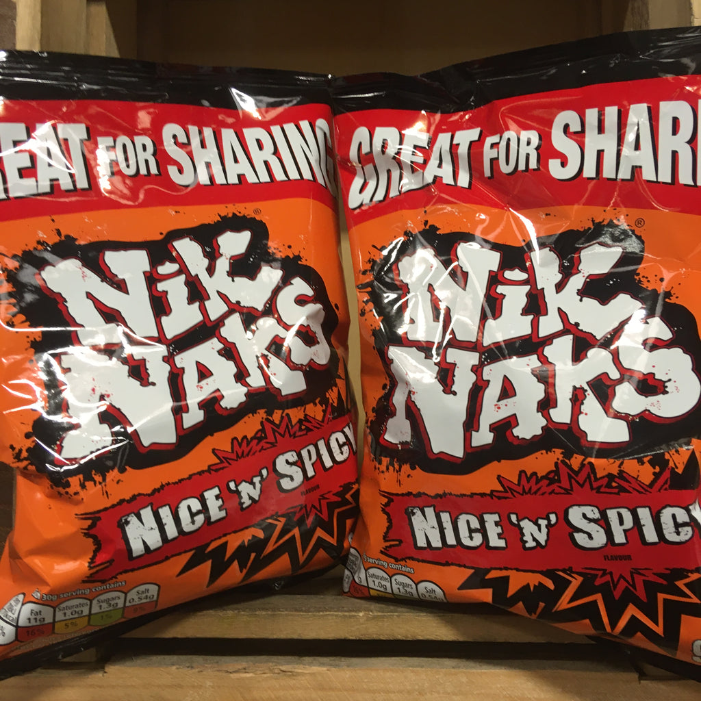 Niknacks 4x Nik Naks Nice 'N' Spicy Flavour Big Share Bags (4x95g) & Low Price ...